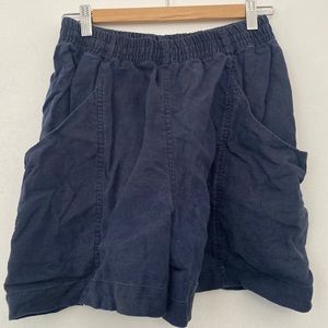Elizabeth Suzann Clyde Shorts Navy Linen Size 8